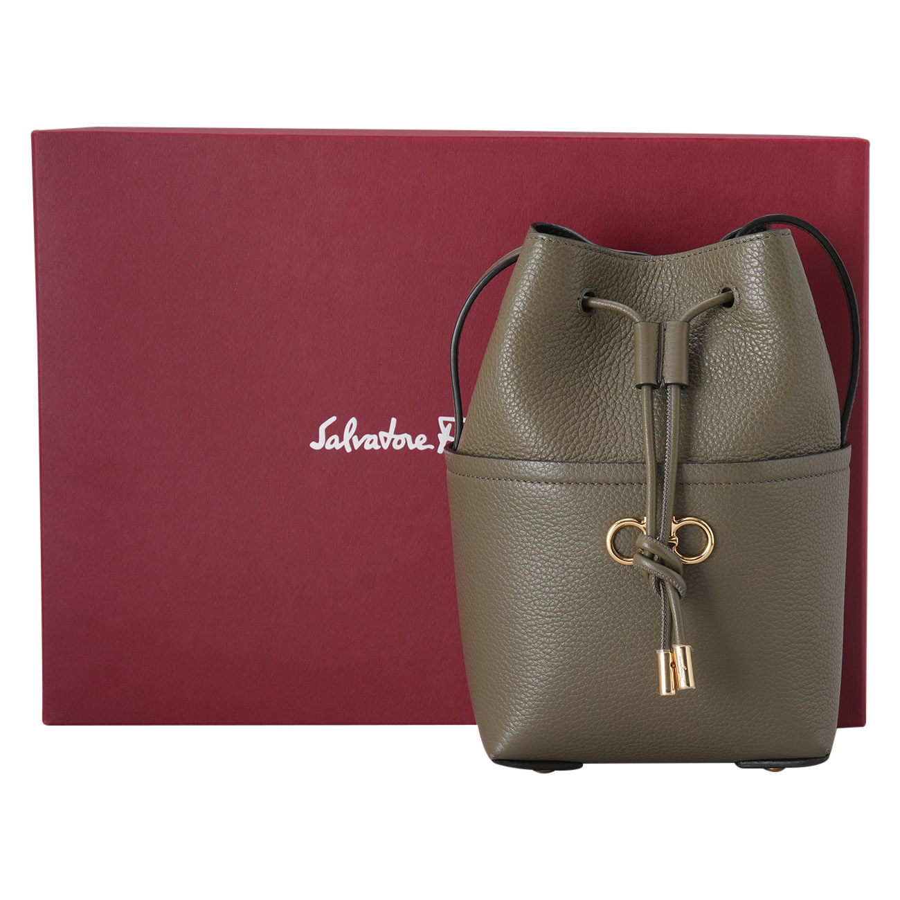 FERRAGAMO(USED)페레가모 간치니 미니 버킷백